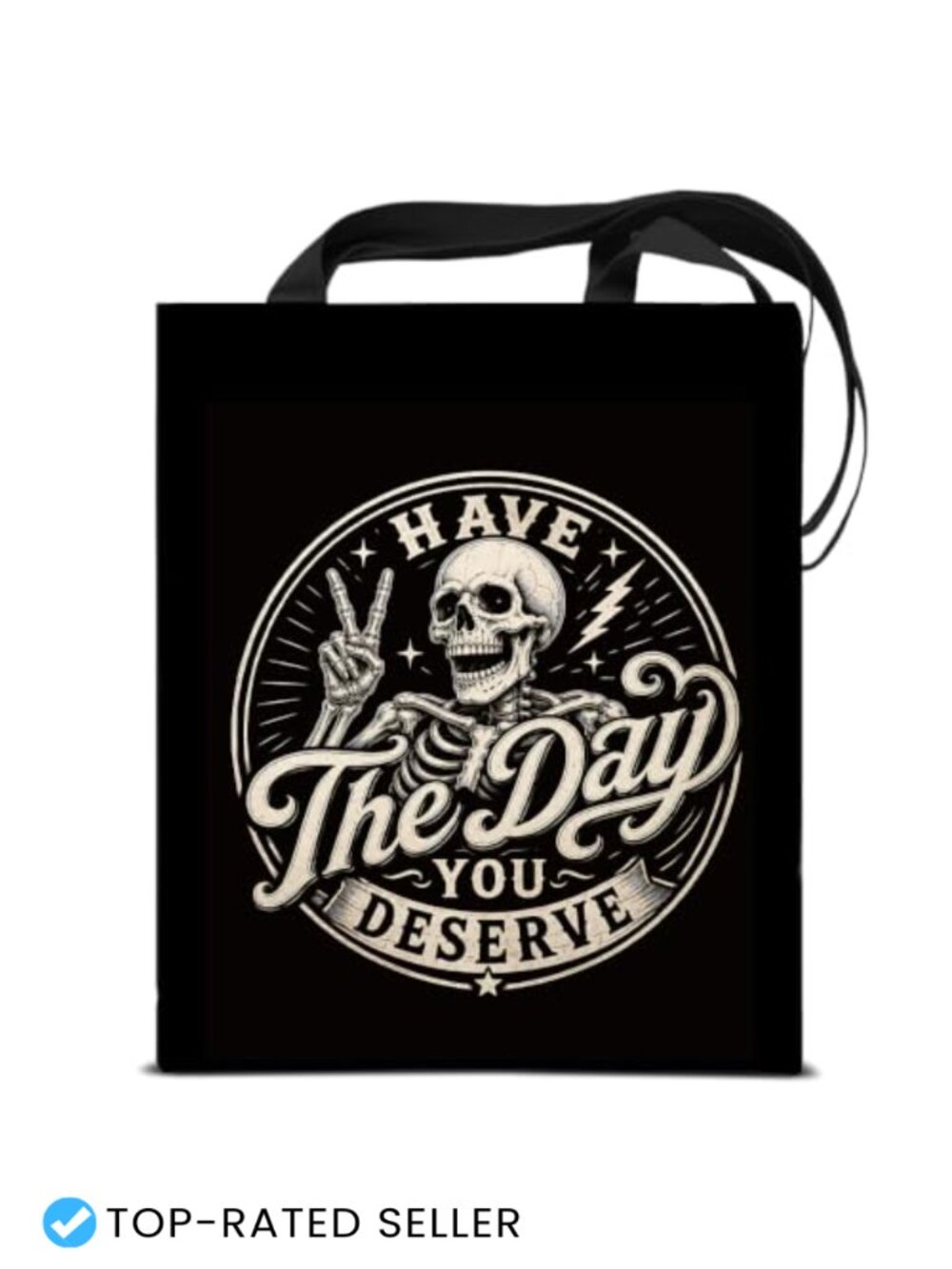 Halloween Canvas Tote Bag Reusable Grocery Shopping Work Travel